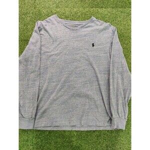 Polo Ralph Lauren Men's Heather Gray Long Sleeve Classic Shirt Size M Pre-Owned